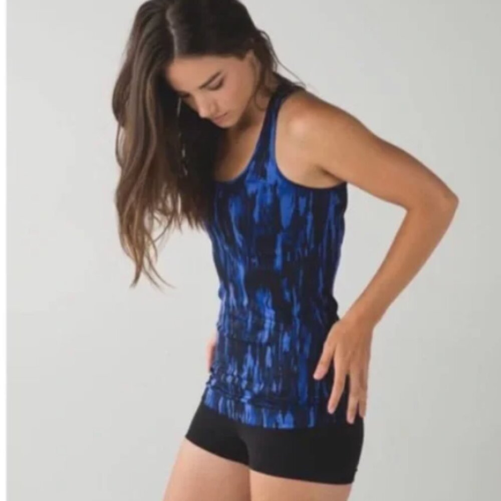 Lululemon Blue Black Marble Tank 10